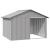 Casă pentru câini, gri, 116,5x103x81,5 cm, oțel galvanizat GartenMobel Dekor
