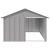 Casă pentru câini, gri, 116,5x153x81,5 cm, oțel galvanizat GartenMobel Dekor