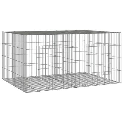 Cușcă pentru iepuri, 2 panouri, 110x79x54 cm, fier galvanizat GartenMobel Dekor
