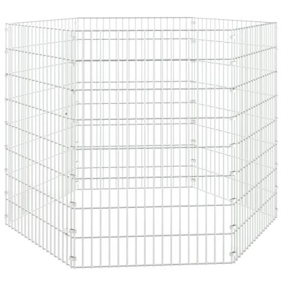 Cușcă pentru iepuri, 6 panouri, 54x80 cm, fier galvanizat GartenMobel Dekor