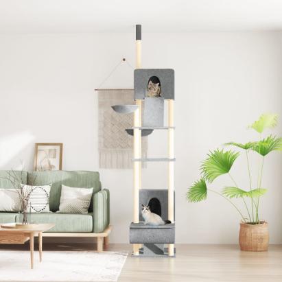 Ansamblu pisici din podea până la tavan, gri deschis 277-303 cm GartenMobel Dekor