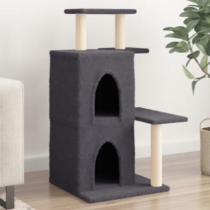 Ansamblu de pisici, stâlpi din funie sisal, gri închis, 97 cm GartenMobel Dekor