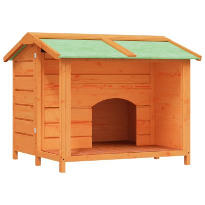 Cușcă de câine, maro, 96x87x80,5 cm, lemn masiv pin GartenMobel Dekor