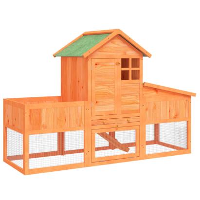 Cușcă pentru iepuri maro 170x63x113 cm lemn masiv de pin GartenMobel Dekor