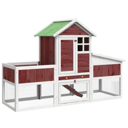 Cușcă pentru iepuri cafeniu 170x63x113 cm lemn masiv de pin GartenMobel Dekor
