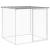 Coteț pui cu acoperiș gri deschis 103x98x90 cm oțel galvanizat GartenMobel Dekor