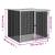 Coteț pui cu acoperiș gri deschis 103x98x90 cm oțel galvanizat GartenMobel Dekor