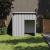 Casă câine & acoperiș gri deschis 110x103x109 oțel galvanizat GartenMobel Dekor