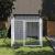 Cușcă câine cu țarc antracit 110x201x110 cm oțel galvanizat GartenMobel Dekor