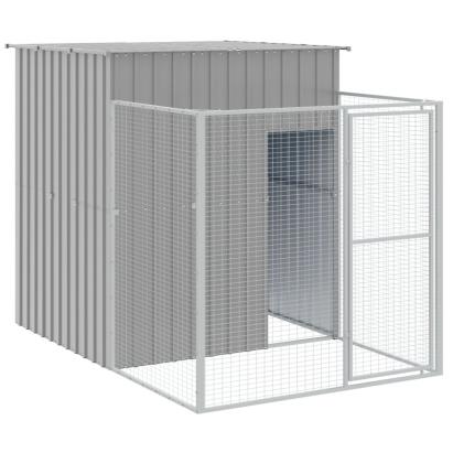 Cușcă de câine & țarc gri deschis 165x251x181cm oțel galvanizat GartenMobel Dekor