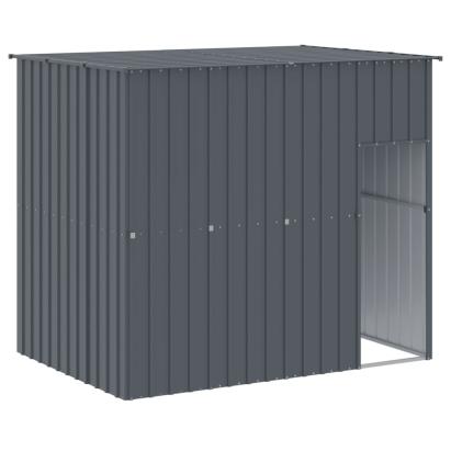 Cușcă câine cu acoperiș antracit 214x153x181 cm oțel galvanizat GartenMobel Dekor