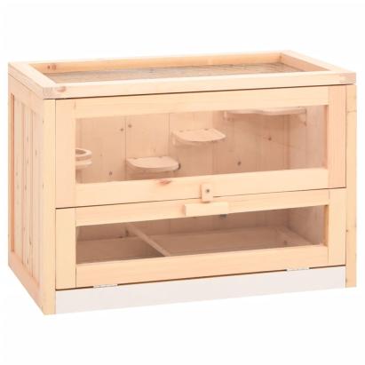 Cușcă pentru hamsteri, 60x35,5x42 cm, lemn masiv de brad GartenMobel Dekor