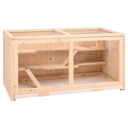 Cușcă pentru hamsteri, 89,5x45x45 cm, lemn masiv de brad GartenMobel Dekor