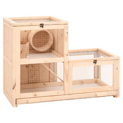 Cușcă pentru hamsteri, 81x40x60 cm, lemn masiv de brad GartenMobel Dekor