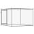 Cușcă pentru câini cu ușă, gri, 2x2x1,5 m, oțel galvanizat GartenMobel Dekor