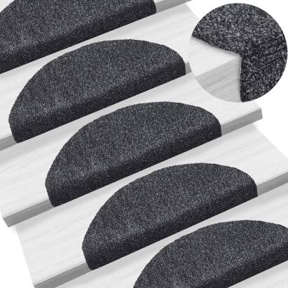 Covorașe scări autoadezive 5 buc. gri închis 65x21x4 cm punch GartenMobel Dekor