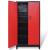 Dulap scule cu 2 uși, oțel, 90 x 40 x 180 cm, negru și roșu GartenMobel Dekor