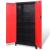 Dulap scule cu 2 uși, oțel, 90 x 40 x 180 cm, negru și roșu GartenMobel Dekor