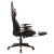 Scaun gaming cu suport picioare, negru/oranj, piele ecologică GartenMobel Dekor