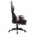 Scaun gaming cu suport picioare, negru/oranj, piele ecologică GartenMobel Dekor