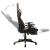 Scaun gaming cu suport picioare, negru/oranj, piele ecologică GartenMobel Dekor