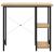 Birou de calculator negru/stejar deschis 80x40x72 cm MDF/metal GartenMobel Dekor
