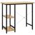 Birou de calculator negru/stejar deschis 80x40x72 cm MDF/metal GartenMobel Dekor