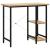 Birou de calculator negru/stejar deschis 80x40x72 cm MDF/metal GartenMobel Dekor