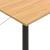 Birou de calculator negru/stejar deschis 80x40x72 cm MDF/metal GartenMobel Dekor