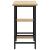 Birou de calculator negru/stejar deschis 80x40x72 cm MDF/metal GartenMobel Dekor