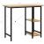 Birou de calculator negru/stejar deschis 80x40x72 cm MDF/metal GartenMobel Dekor