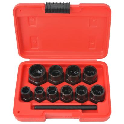 Set extractor șuruburi și piulițe deteriorate din oțel, 11 piese GartenMobel Dekor
