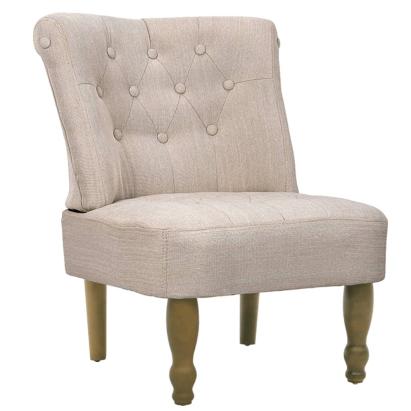 Scaun în stil franțuzesc, crem, material textil GartenMobel Dekor