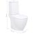 Toaletă, alb, ceramică, flux de apă în spate GartenMobel Dekor