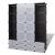 Dulap modular cu 18 compartimente alb și negru 37x146x180,5 cm GartenMobel Dekor