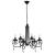Lampă de tavan Candelabru elegant negru 6 fasunguri pentru becuri GartenMobel Dekor