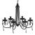 Lampă de tavan Candelabru elegant negru 6 fasunguri pentru becuri GartenMobel Dekor