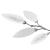 Lustră cu frunze cristal acrilic, alb/transparent, pentru 3 becuri E14   GartenMobel Dekor