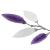 Lustră cu frunze cristal acrilic, alb/violet, pentru 3 becuri E14 GartenMobel Dekor