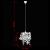 Lampă tip candelabru, cu frunze strălucitoare, 21,5 x 30 cm, argintiu  GartenMobel Dekor