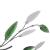 Plafoniera verde/albă, cu brațe frunze cristal acrilic, 5 becuri E14 GartenMobel Dekor