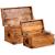 Set cufere de depozitare, 2 piese, lemn mango nefinisat  GartenMobel Dekor