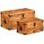 Set cufere de depozitare, 2 piese, lemn mango nefinisat  GartenMobel Dekor