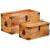 Set cufere de depozitare, 2 piese, lemn mango nefinisat  GartenMobel Dekor
