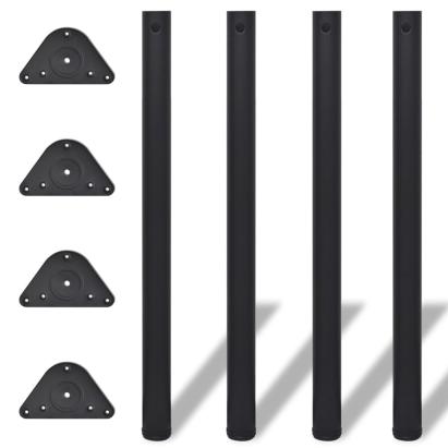 Picioare de masă reglabile în înălțime, 870 mm, negru, 4 buc. GartenMobel Dekor