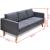 Canapea cu 3 locuri, material textil, gri închis  GartenMobel Dekor