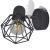 Aplice perete cadru sârmă, stil industrial, negru, bec cu filament LED GartenMobel Dekor