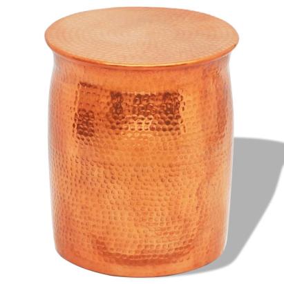 Scaun/masă laterală, aluminiu bătut la ciocan, cupru/alamă  GartenMobel Dekor