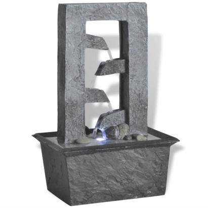 Fântână de interior din poli-rășină cu iluminare LED GartenMobel Dekor