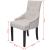 Scaune de sufragerie, 2 buc., gri crem, material textil GartenMobel Dekor